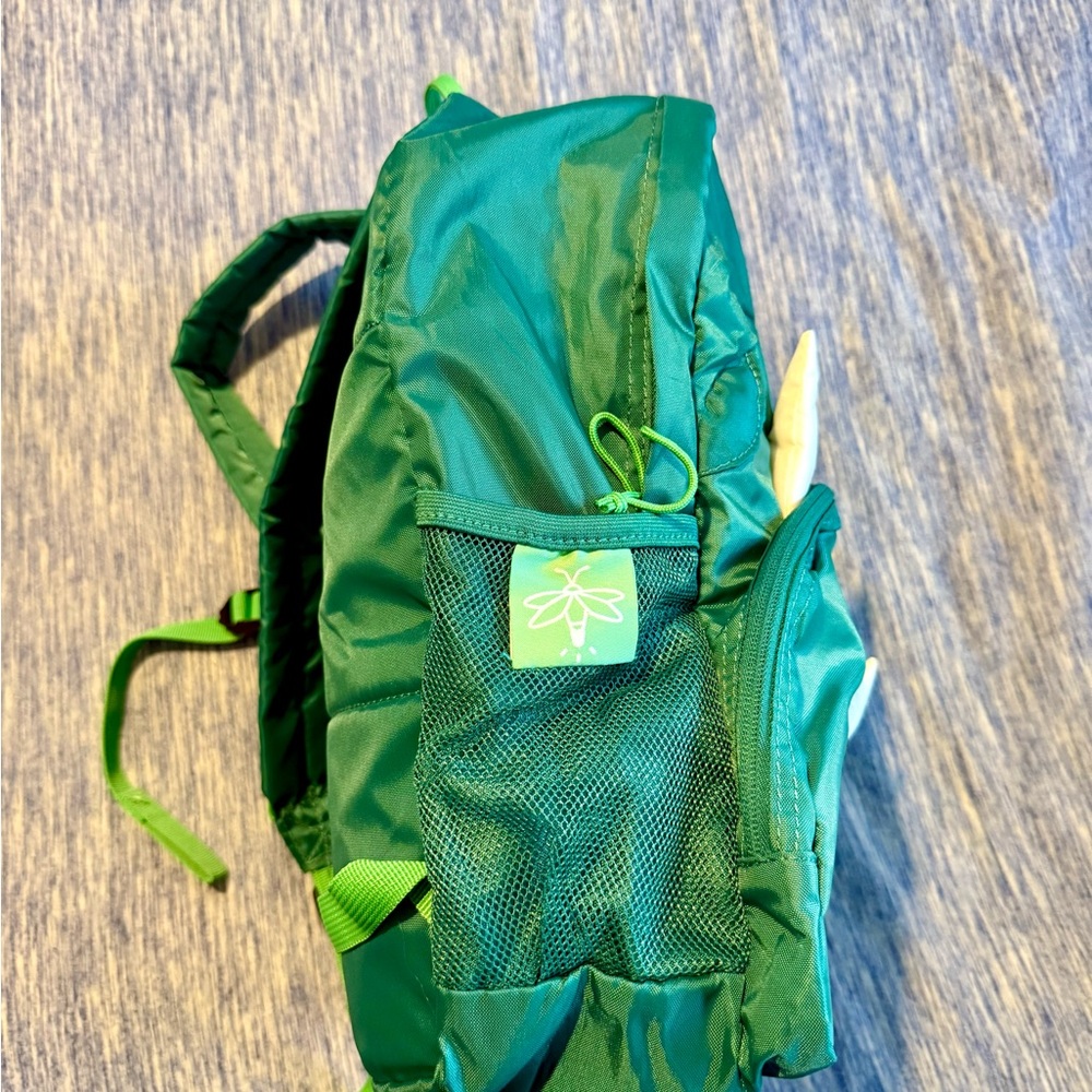 Green Triceratops Dinosaur Kids Backpack - Picture 4 of 9